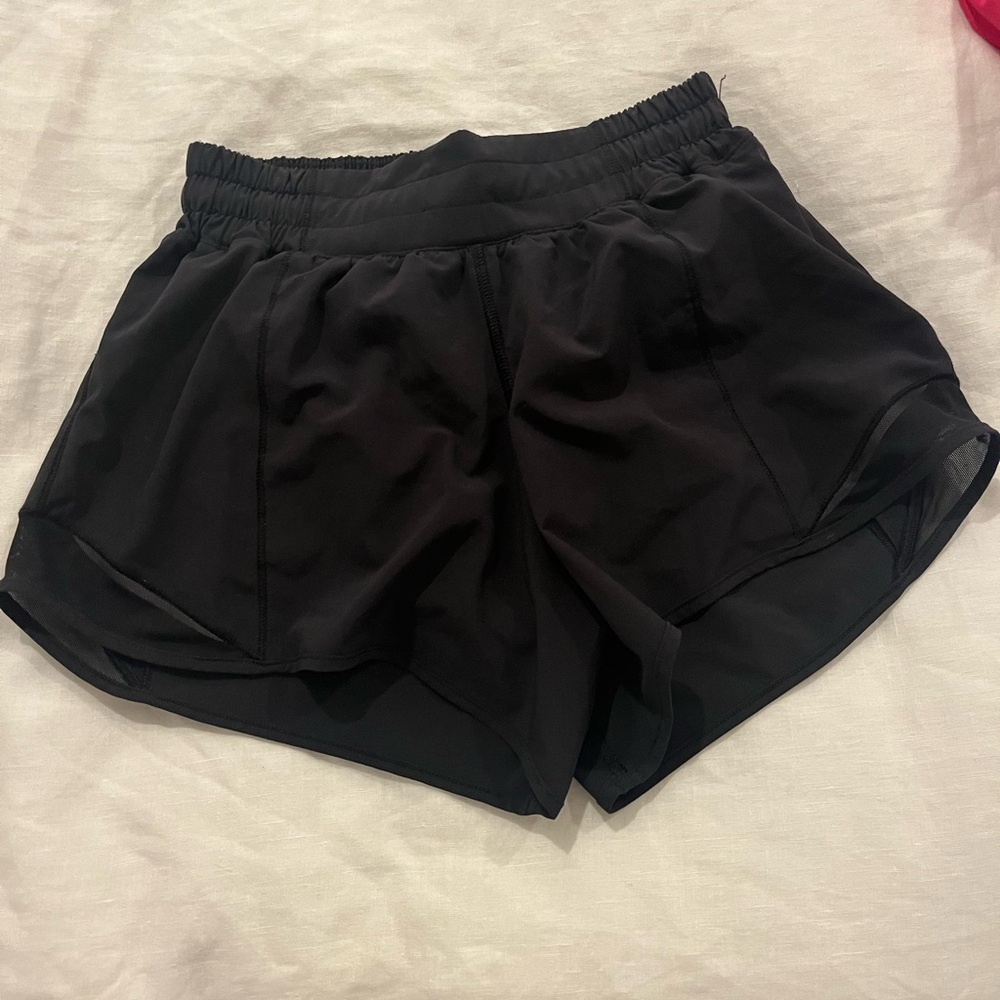 Lululemon Black Hotty Hot shorts High Waisted